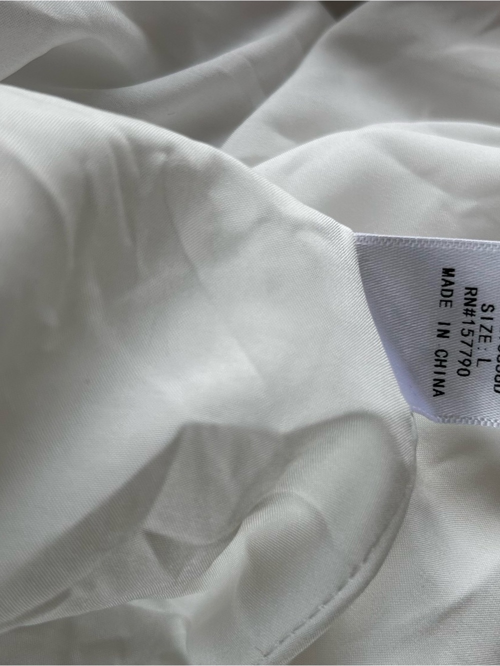 NWT PINCH White Bubble Hem Mini Dress Ruched Waist Size L - Picture 11 of 13